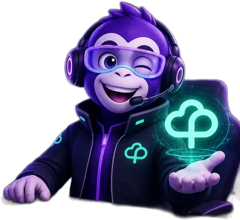 Darwin, o mascote da Primatech, apresentando a plataforma Pet Cidadão